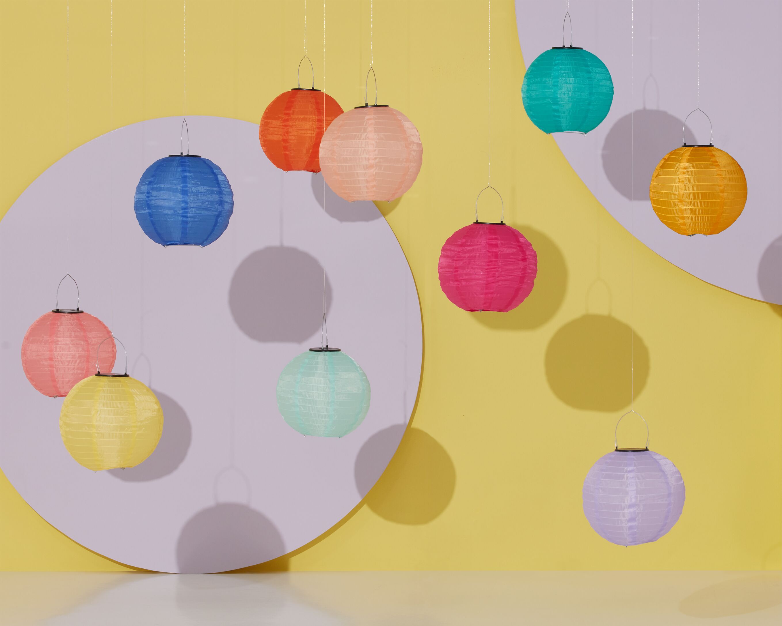 LILLY Solar Lampion - Gelb / D: 25.0 cm