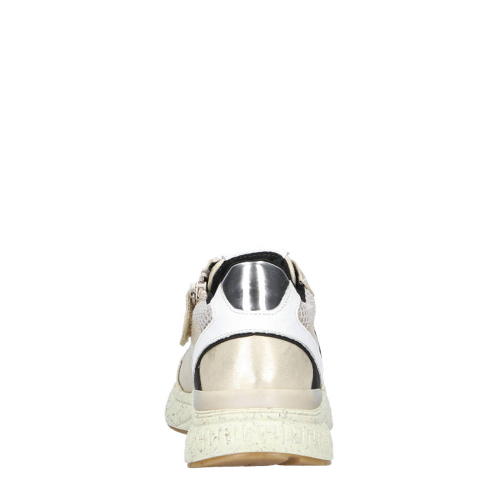 Hip chunky leren sneakers zilver