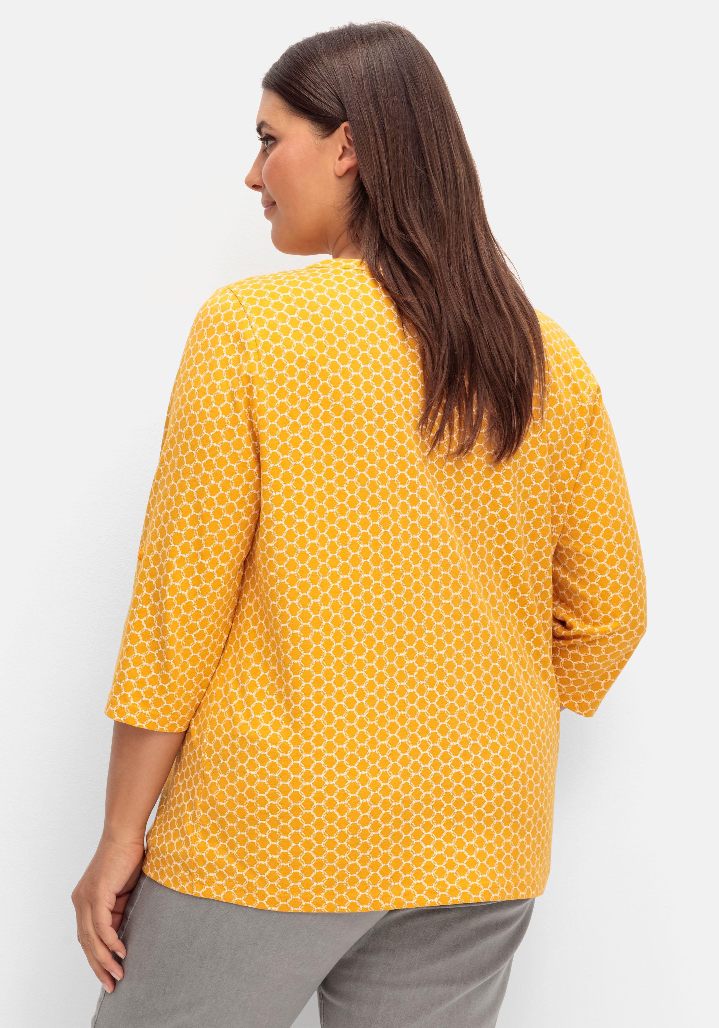 Shirt mit 3/4-Ärmeln und Grafikprint