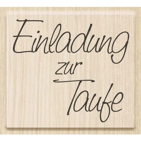 Knorr Prandell Stempel aus Holz (Geburt) Motivgröße 5,3 x 4,7 cm, Motiv: Einladung zur Taufe