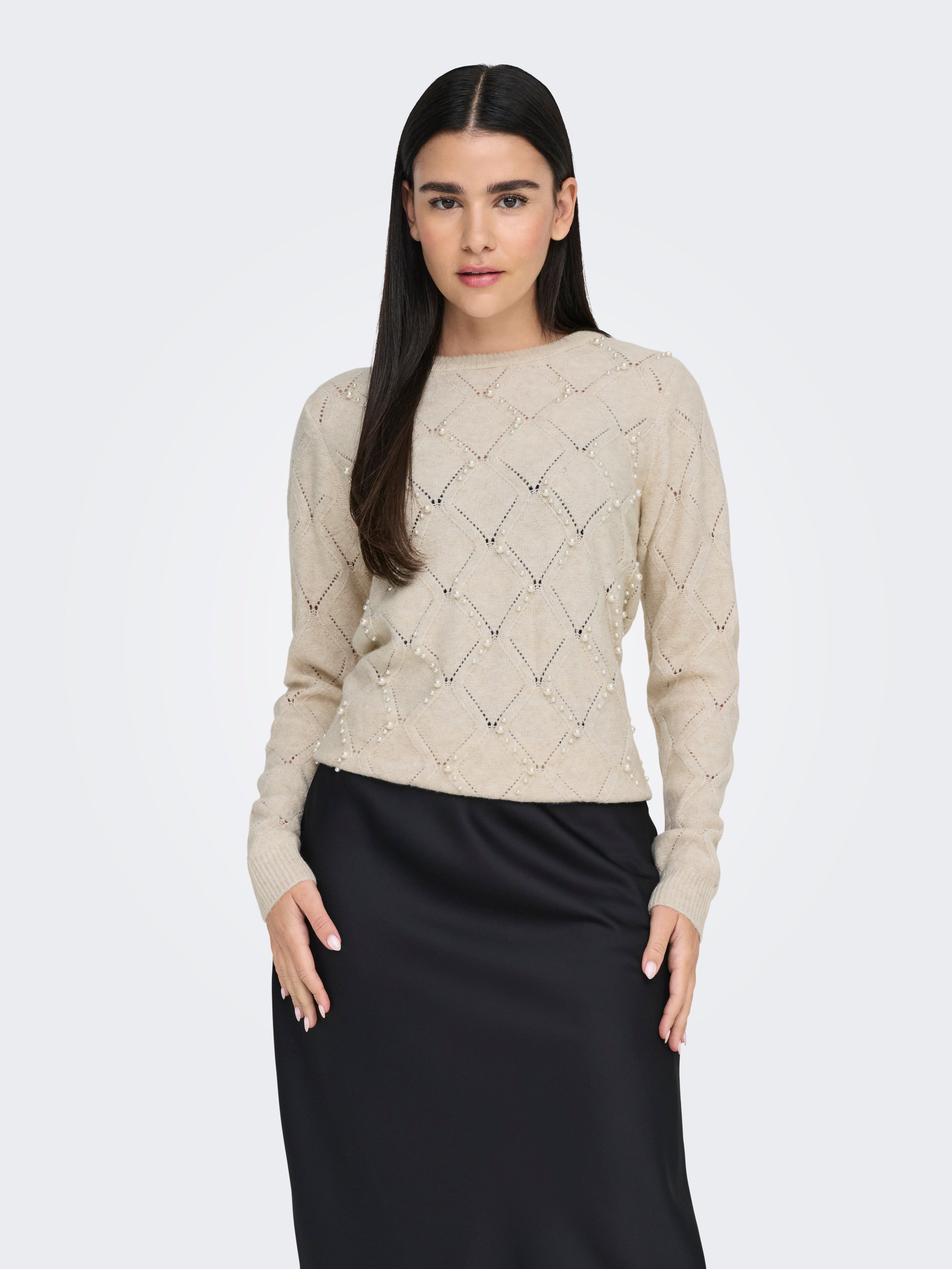 ONLLIANA Strickpullover Pumice Stone