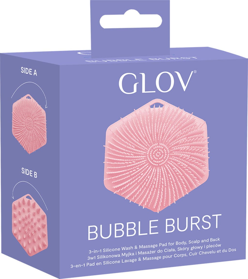 GLOV  Bubble Burst 3in1 Silicone Wash & Massage Pad for Body, Scalp & Back