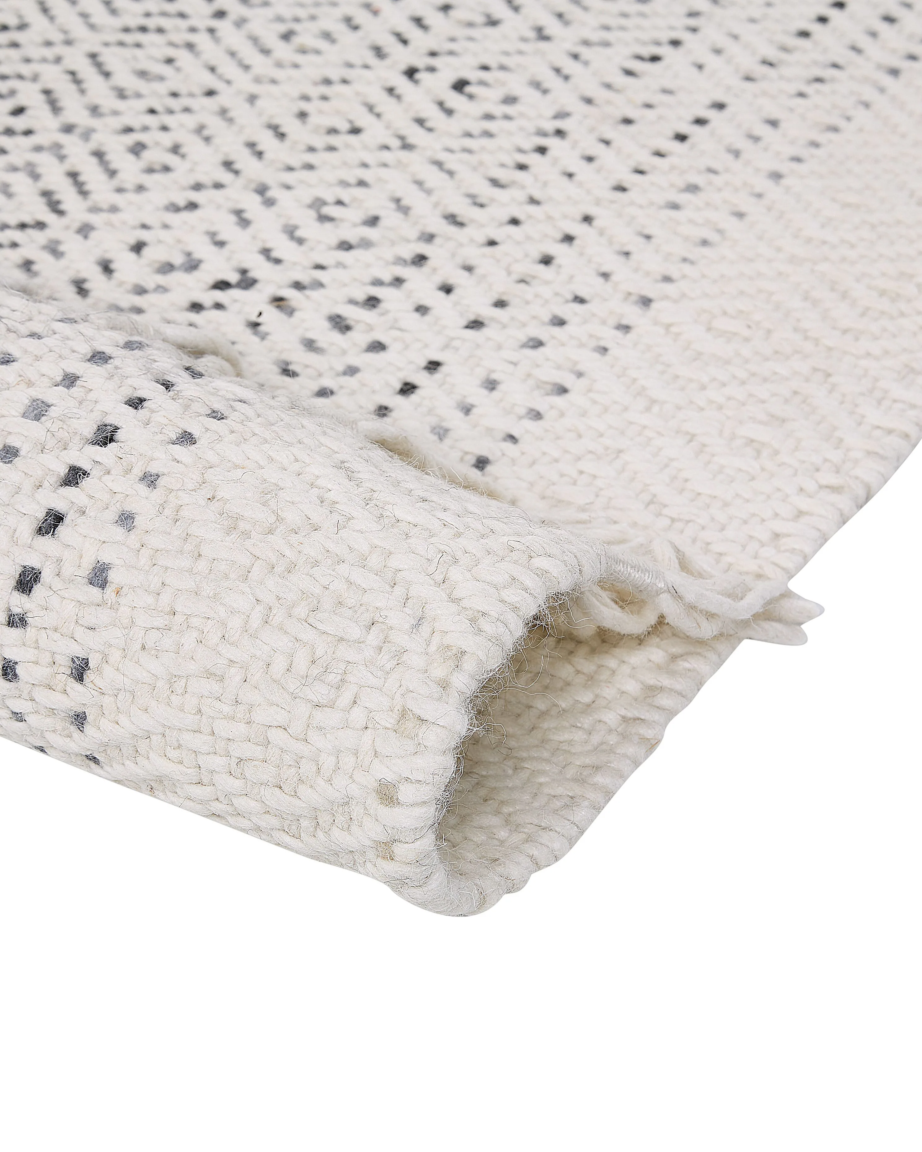 Vloerkleed OMERLI Wit 160 x 230 cm Wol