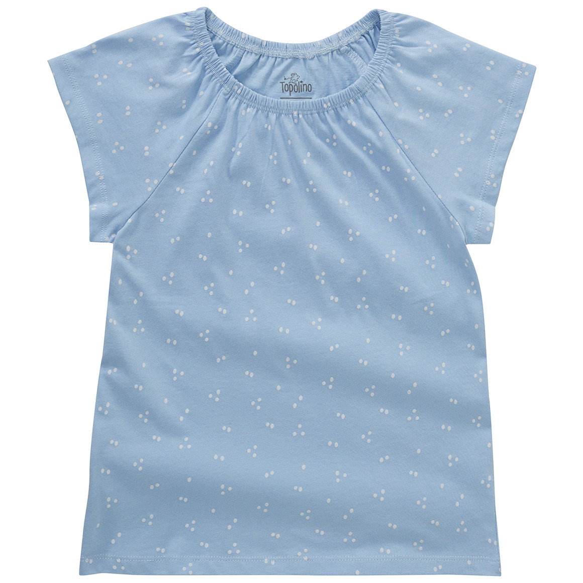 Topolino Mädchen T-Shirt mit Punkte-Allover hellblau