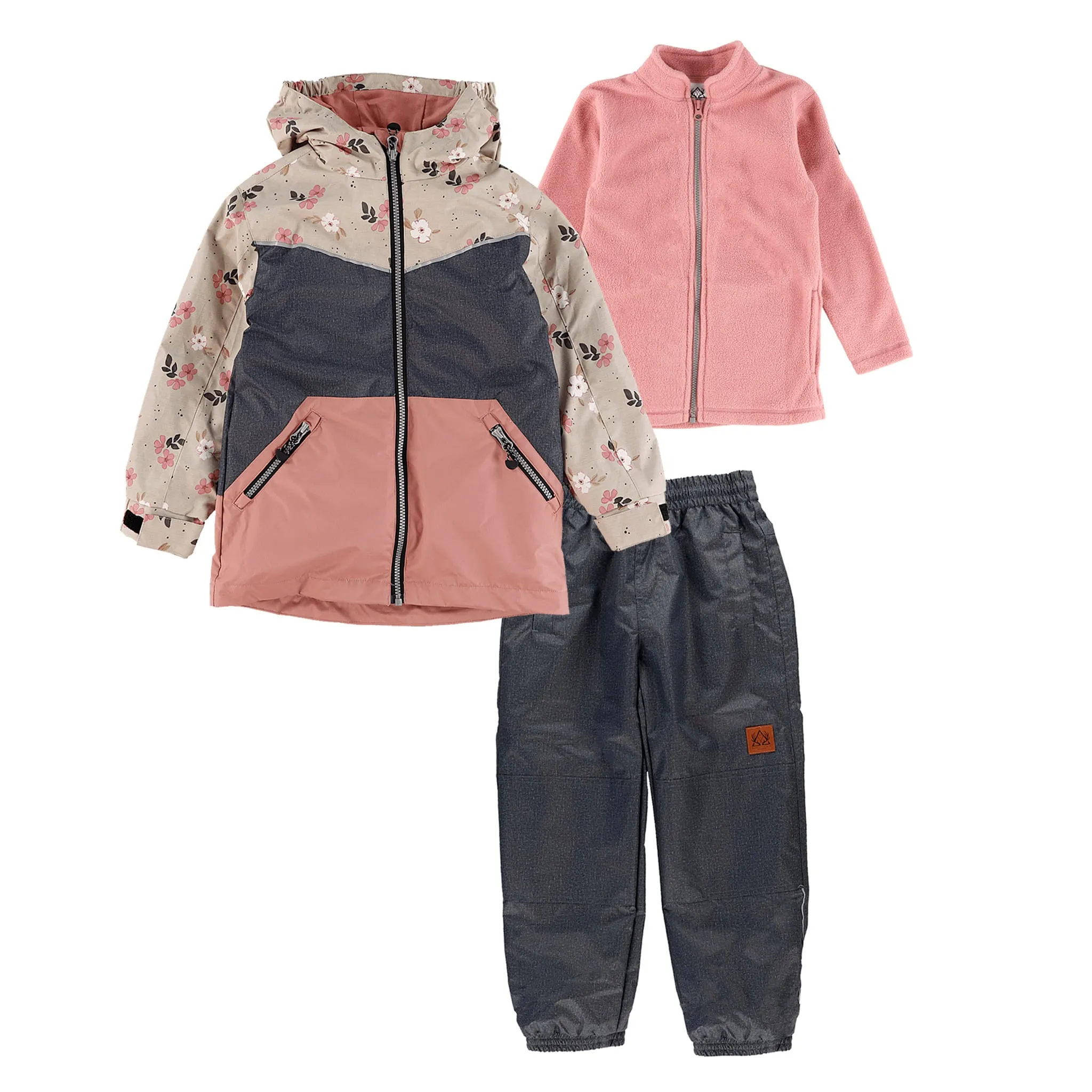 Deer Mountain Ensemble Extérieur 3-en-1 Fleurs 2-6ans