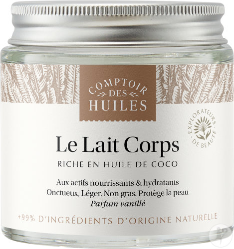 Comptoir Des Huiles Le Lait Corps Huile De Coco Léger Et Nourrissant Parfum Vanillé 100ml