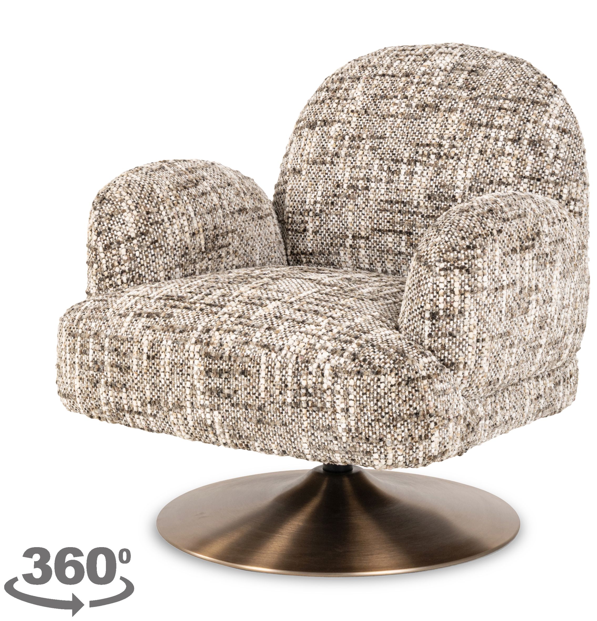 Draaifauteuil S4794 Brown Omara Kagney B76 x D77 x H81 cm