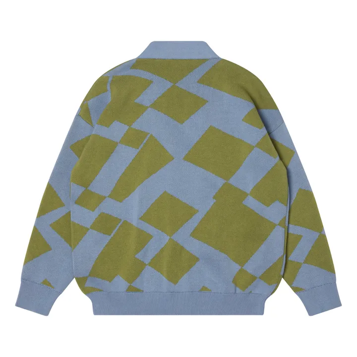 Main Story Gilet Jacquard Coton Bio | Bleu