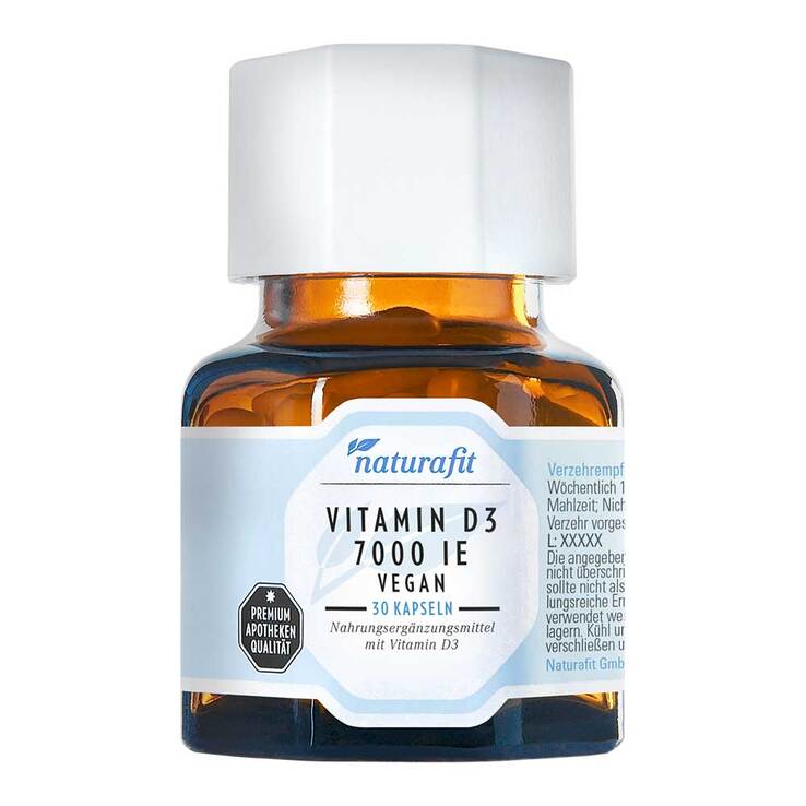 Naturafit Vitamin D3 7.000 I.E. vegan Kapseln, 30 St