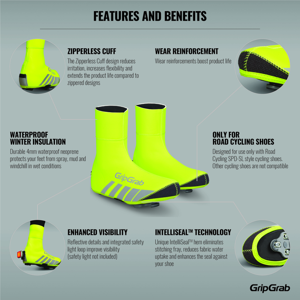 GripGrab RaceThermo skoovertræk Hi-Vis