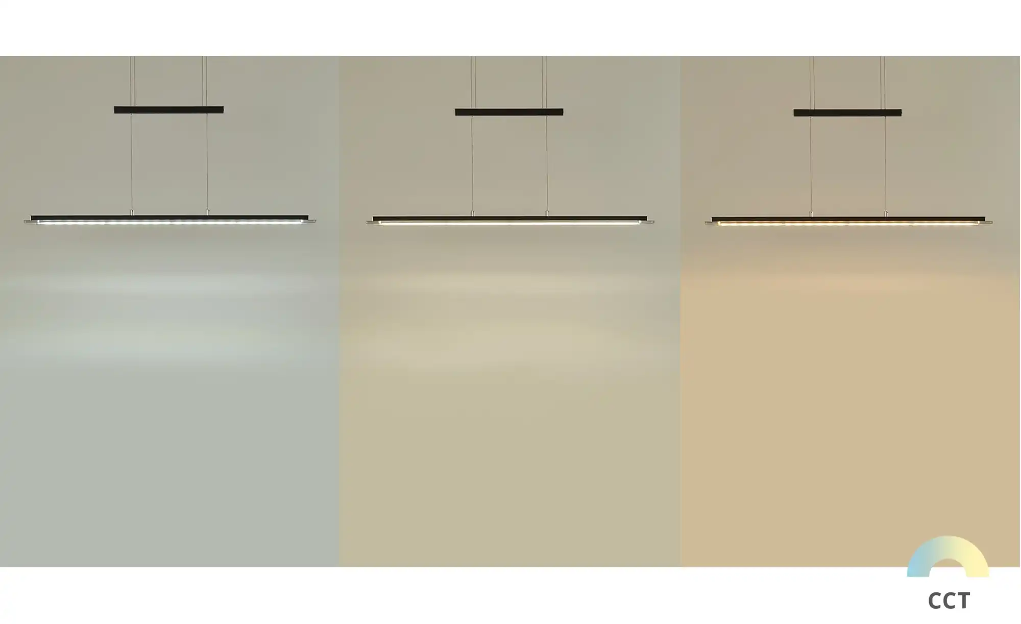 Fischer-Honsel LED-Pendelleuchte, schwarz-matt/Rauchglas