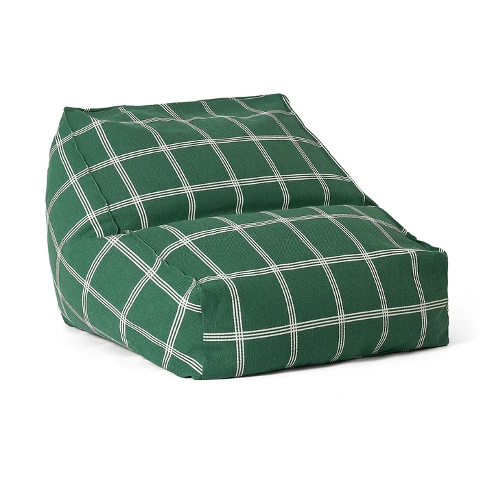 Nobodinoz - Vibes Sitzsack, L 74 x H 40 cm, grün / weiss