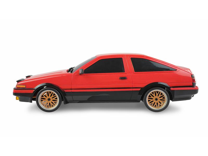 Amewi Drift AE86 Sprinter Trueno RWD, Rot, RTR, 1:18 Kleiner JDM Drifter mit Heckantrieb