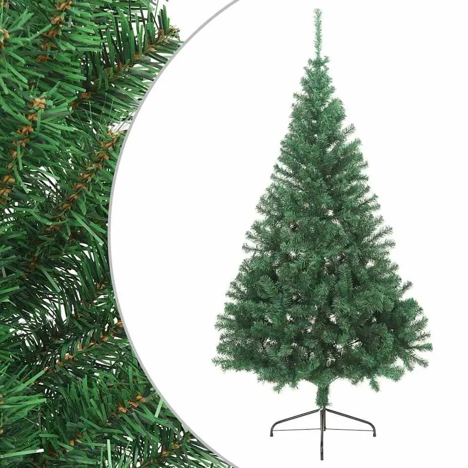 vidaXL - Halve Kerstboom - Groen - 180 x 115 cm