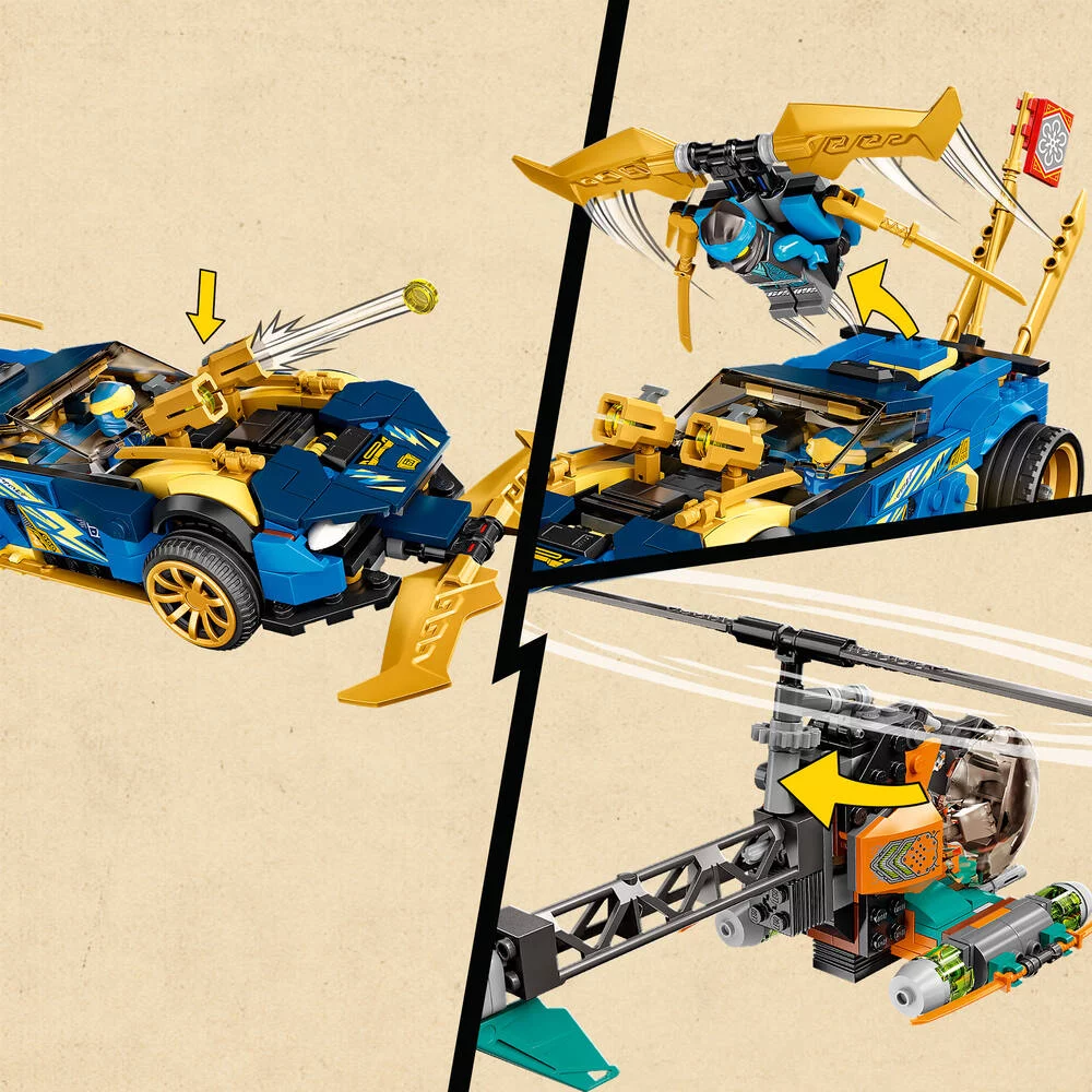 LEGO®NINJAGO 71776 - LA VOITURE DE COURSE DE JAY ET NYA - EVOLUTION