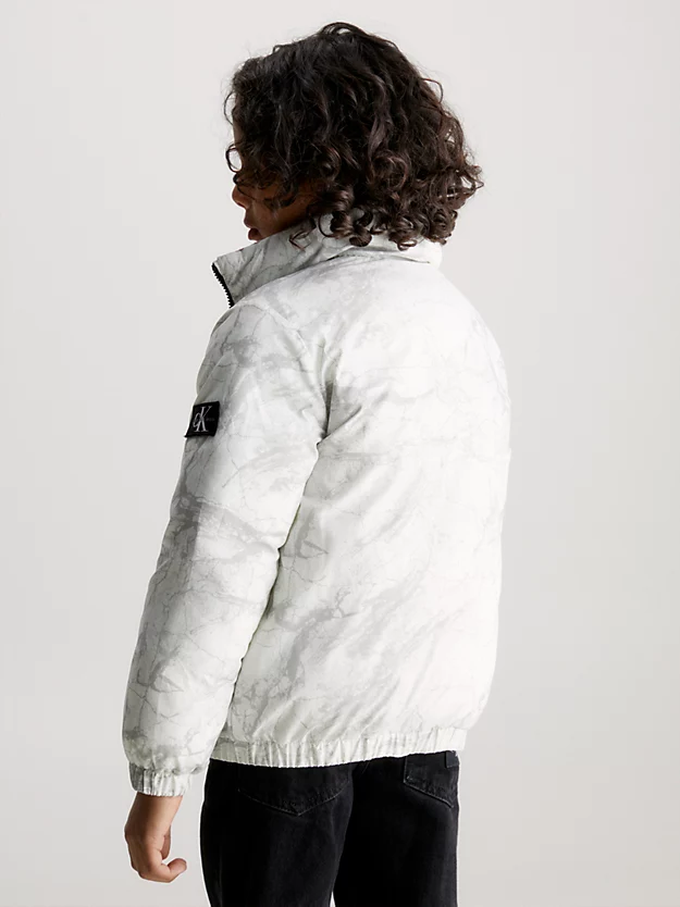Jaqueta de plumas dupla face oversized