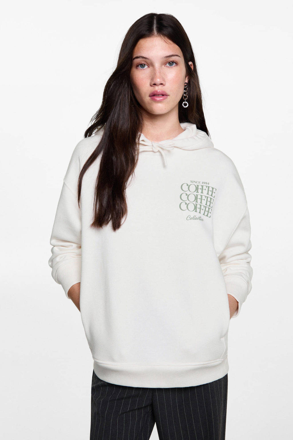 MANGO TEEN hoodie wit