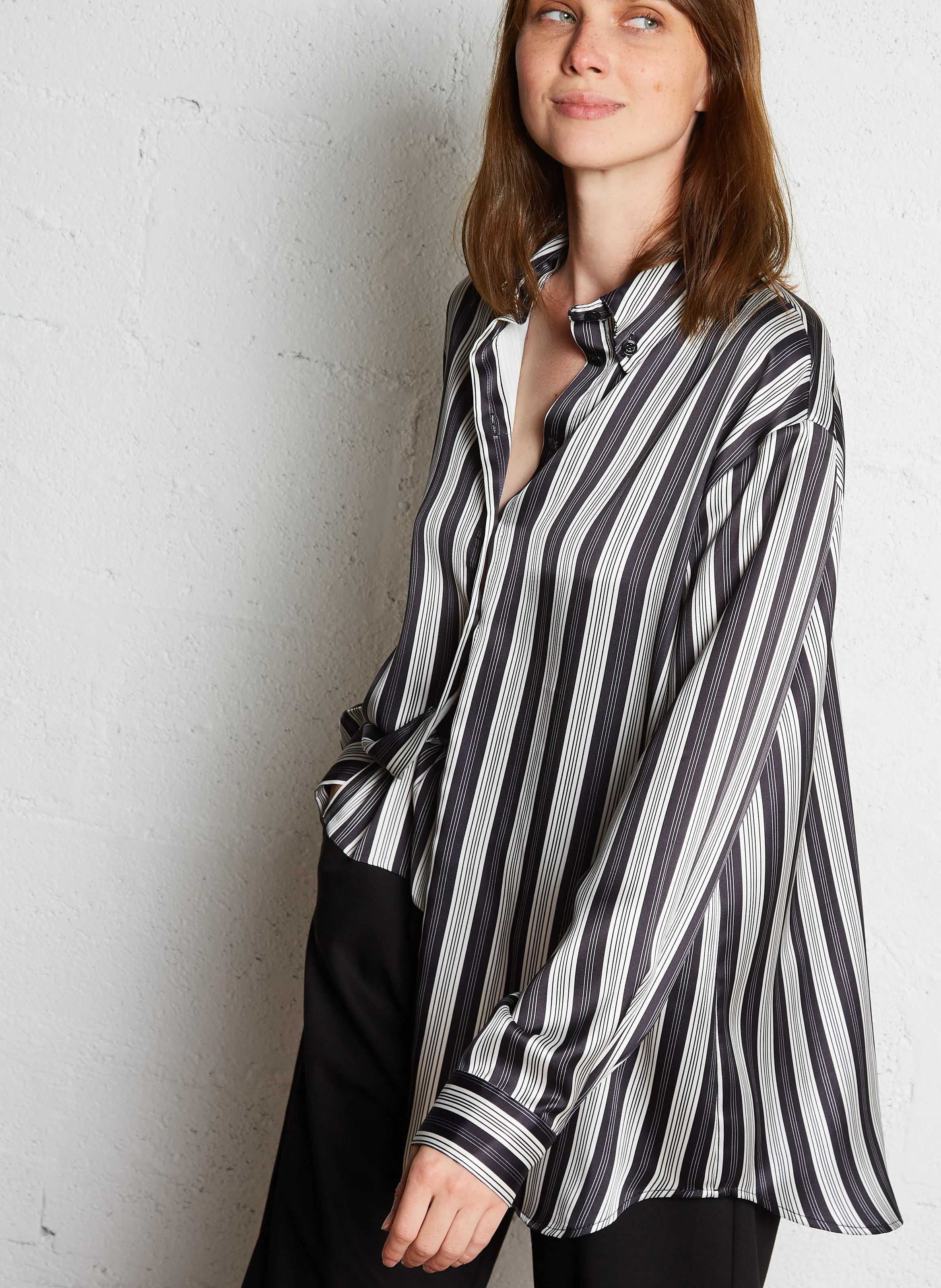 chemise ample à col classique | Blanc