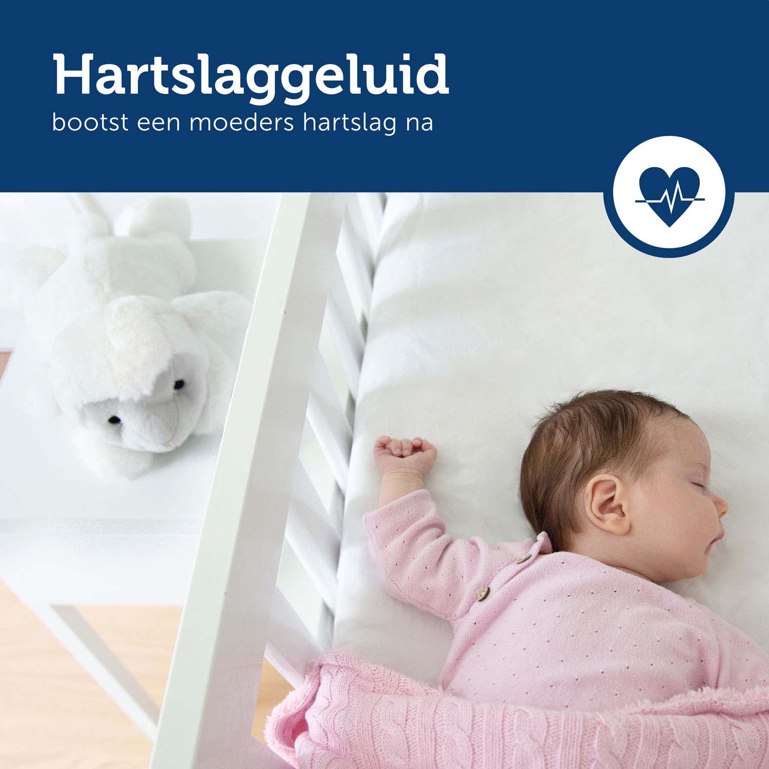 Zazu hartslagknuffel Heartbeat Liz wit