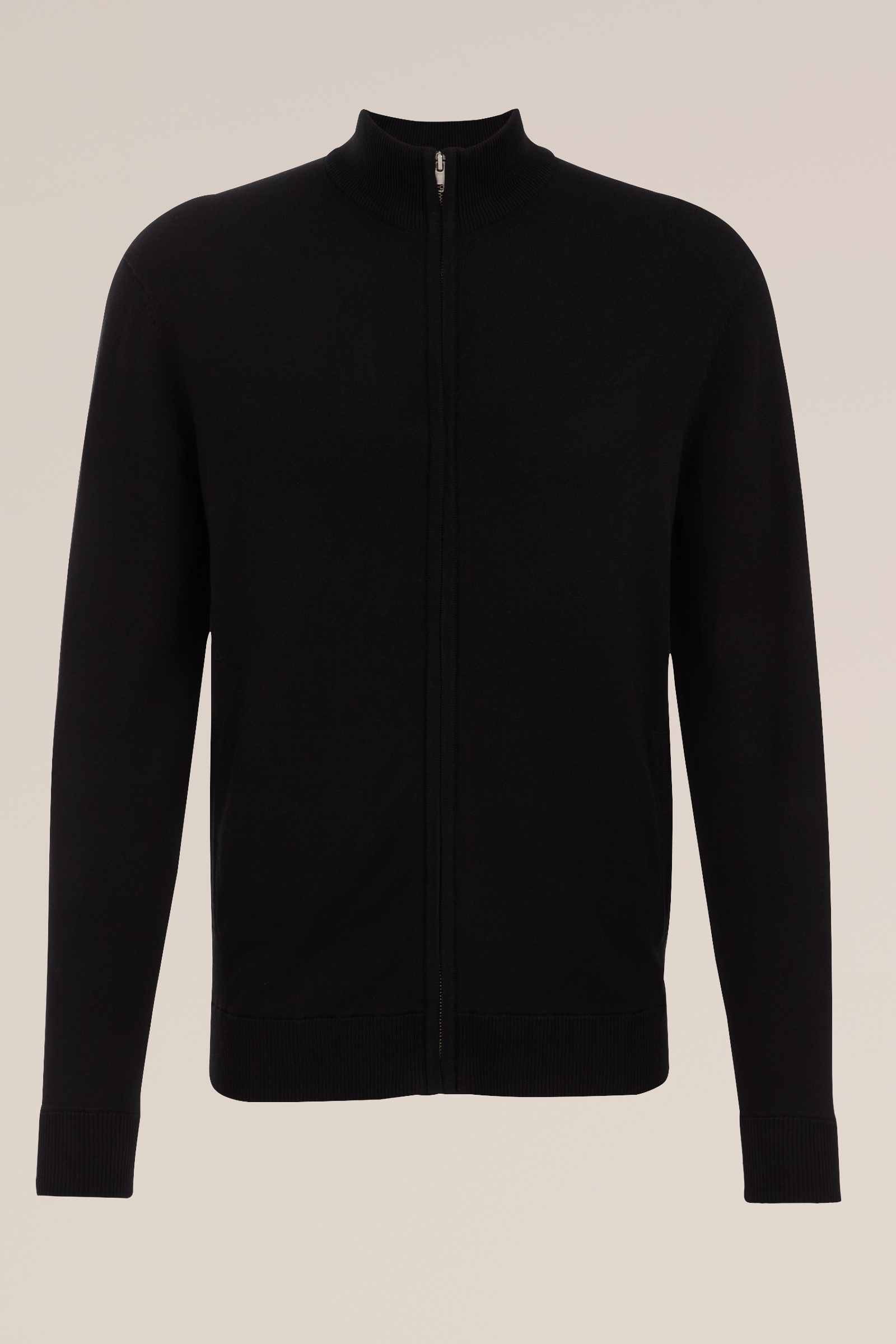 fijngebreide vest Fundamentals Zwart