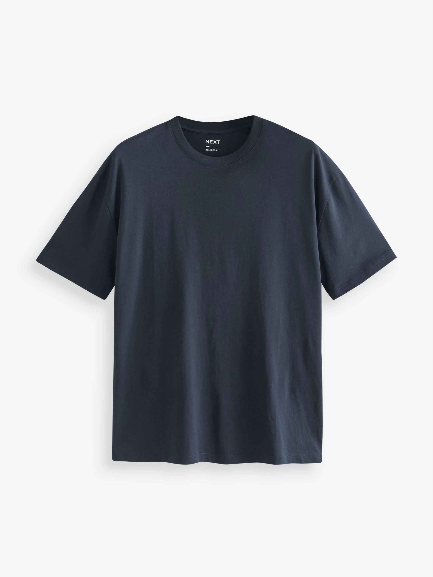 Marineblauw - Relaxed fit - Essentieel katoenen T-shirt met ronde hals