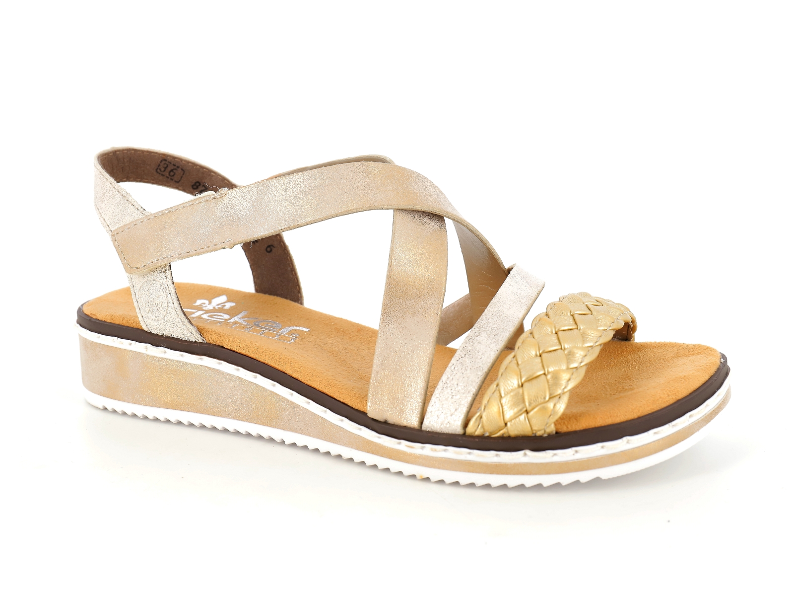Rieker-V3663 Synthétique Beige Or