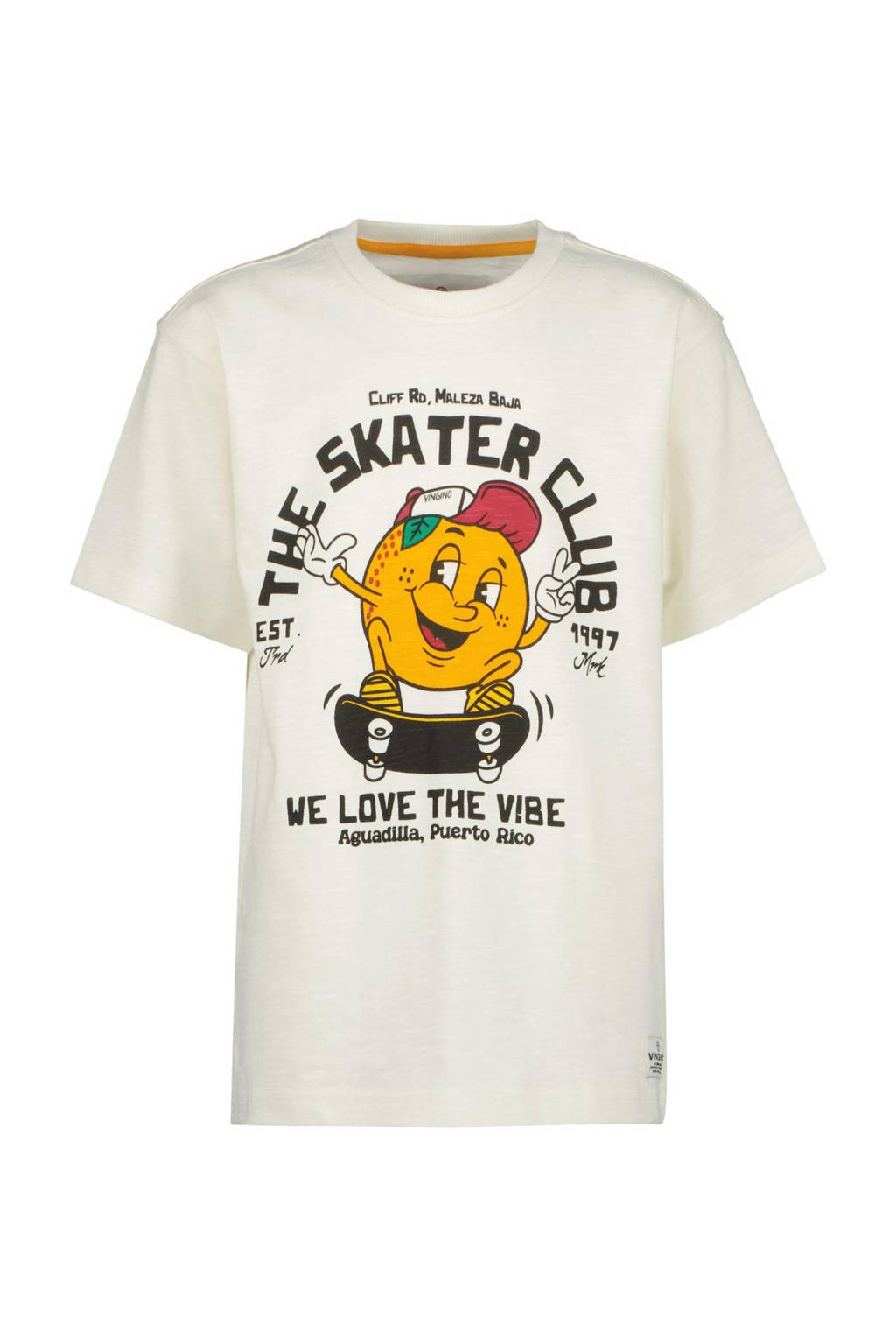 Vingino T-shirt HARTOON met printopdruk ecru