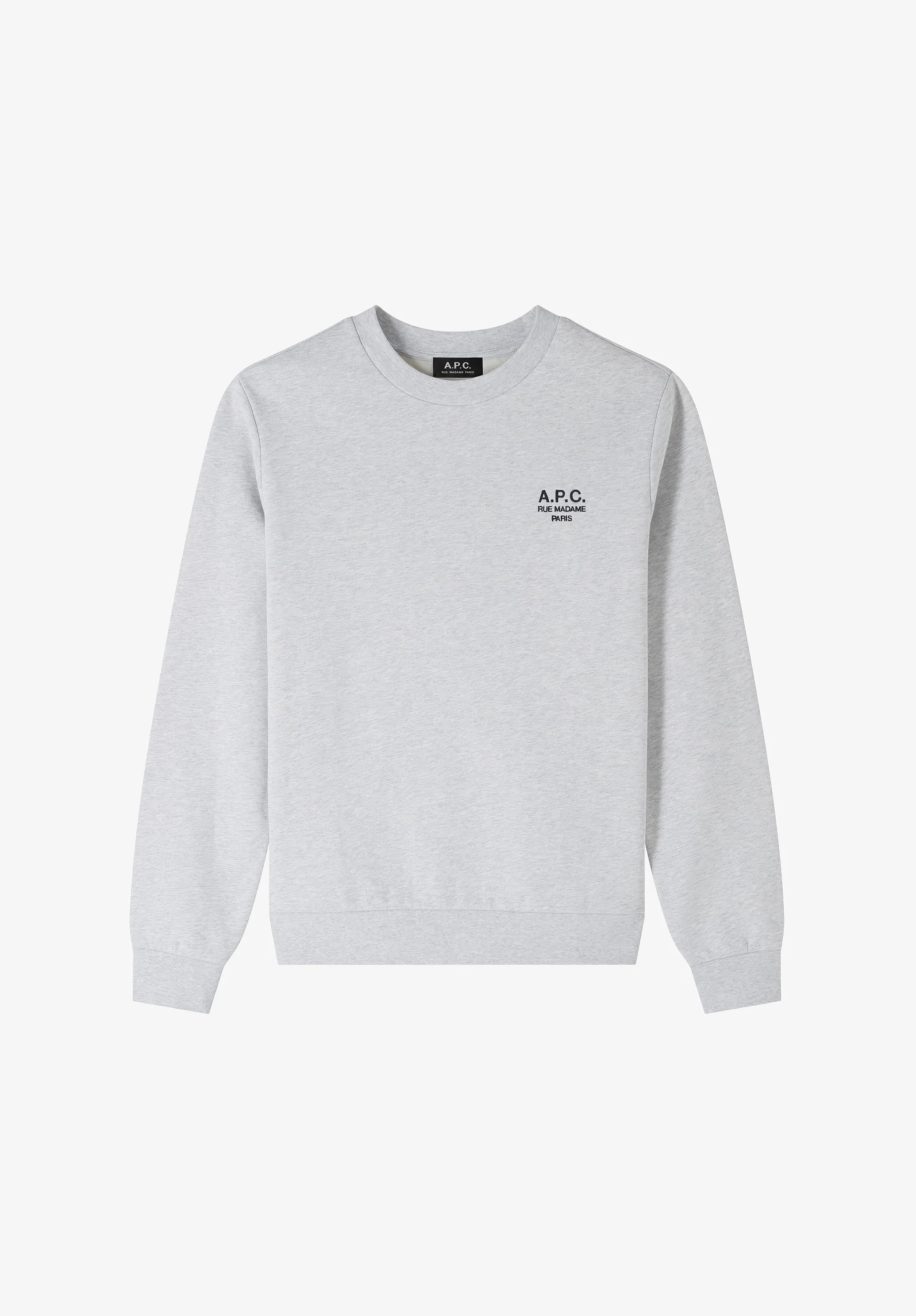 sweat standard rue madame - GOTS - Gris chine / noir
