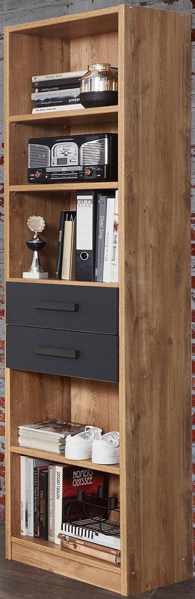 Wimex Standregal »Liverpool,  Ordnungshelfer mit 2 Schubladen und 5 offenen Fächern« modern rustikaler Look, Industrial Design,  47/38/198 cm