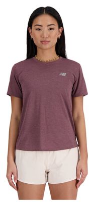 Maillot manches courtes New Balance Athletics Run Violet Femme