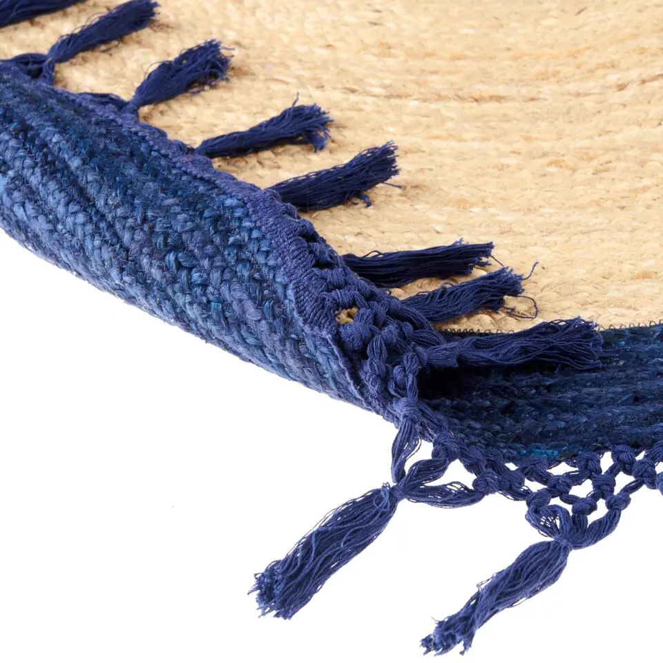 MARTS - Vloerkleed - Donkerblauw - 200 cm - Jute