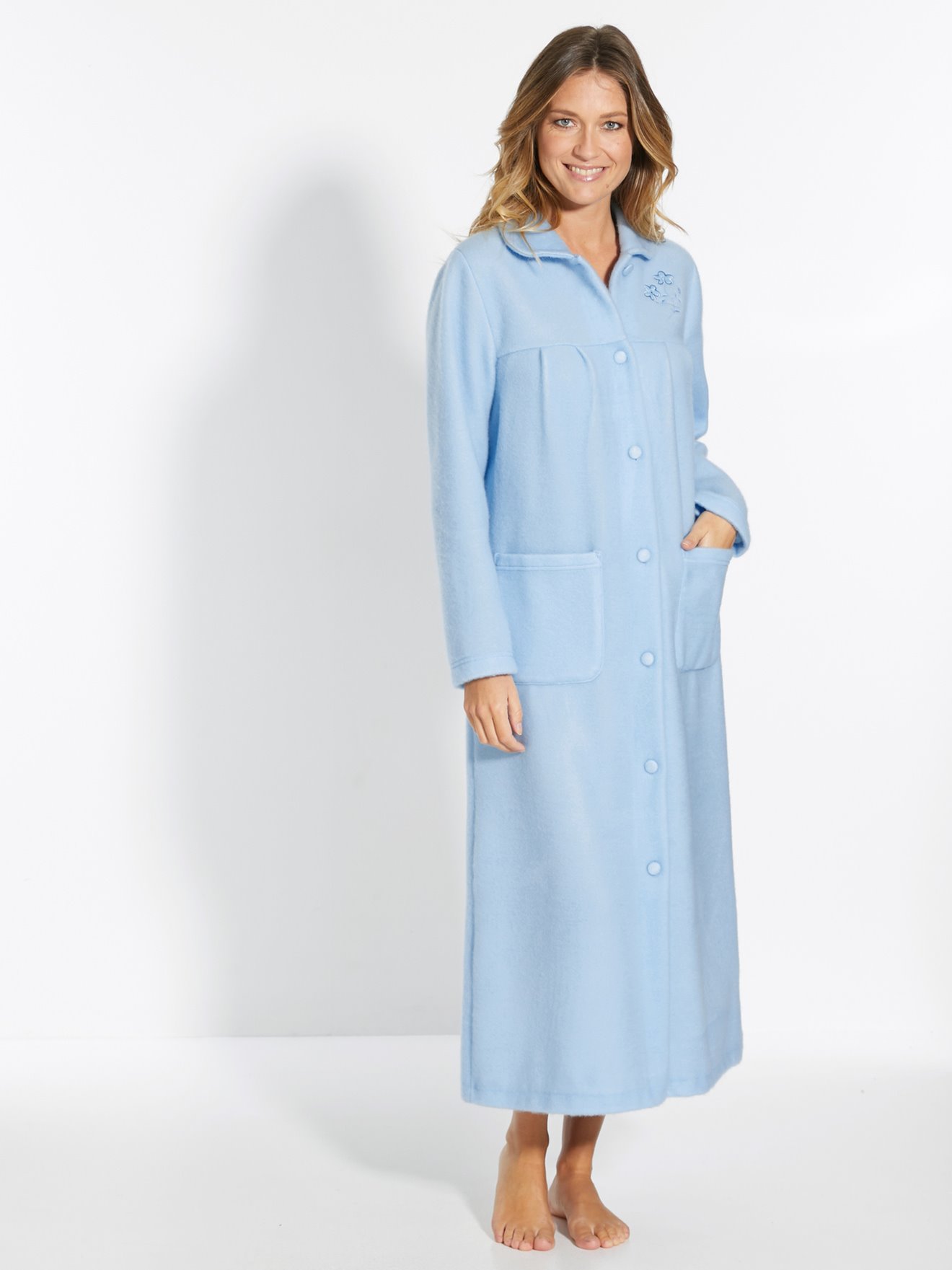 Robe de chambre col Claudine courtelle