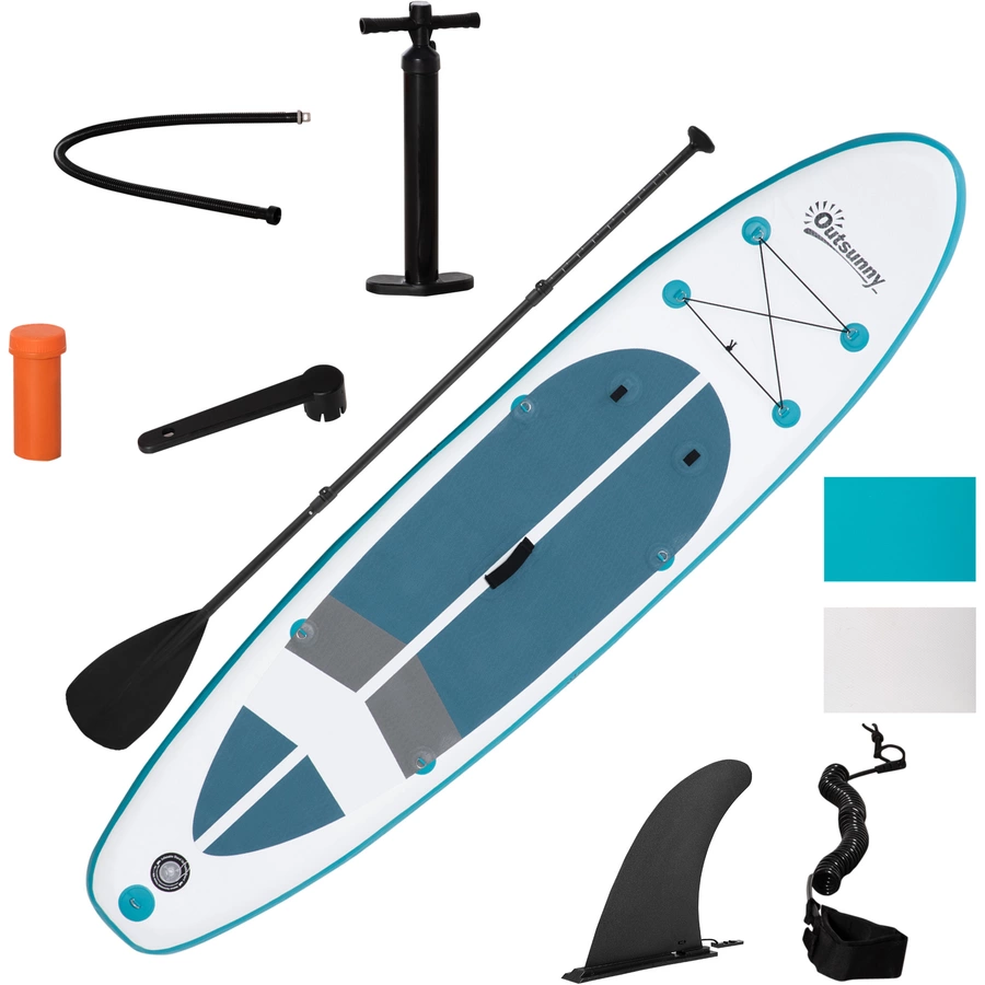 Outsunny Paddleboard mit rutschfestem Belag bunt