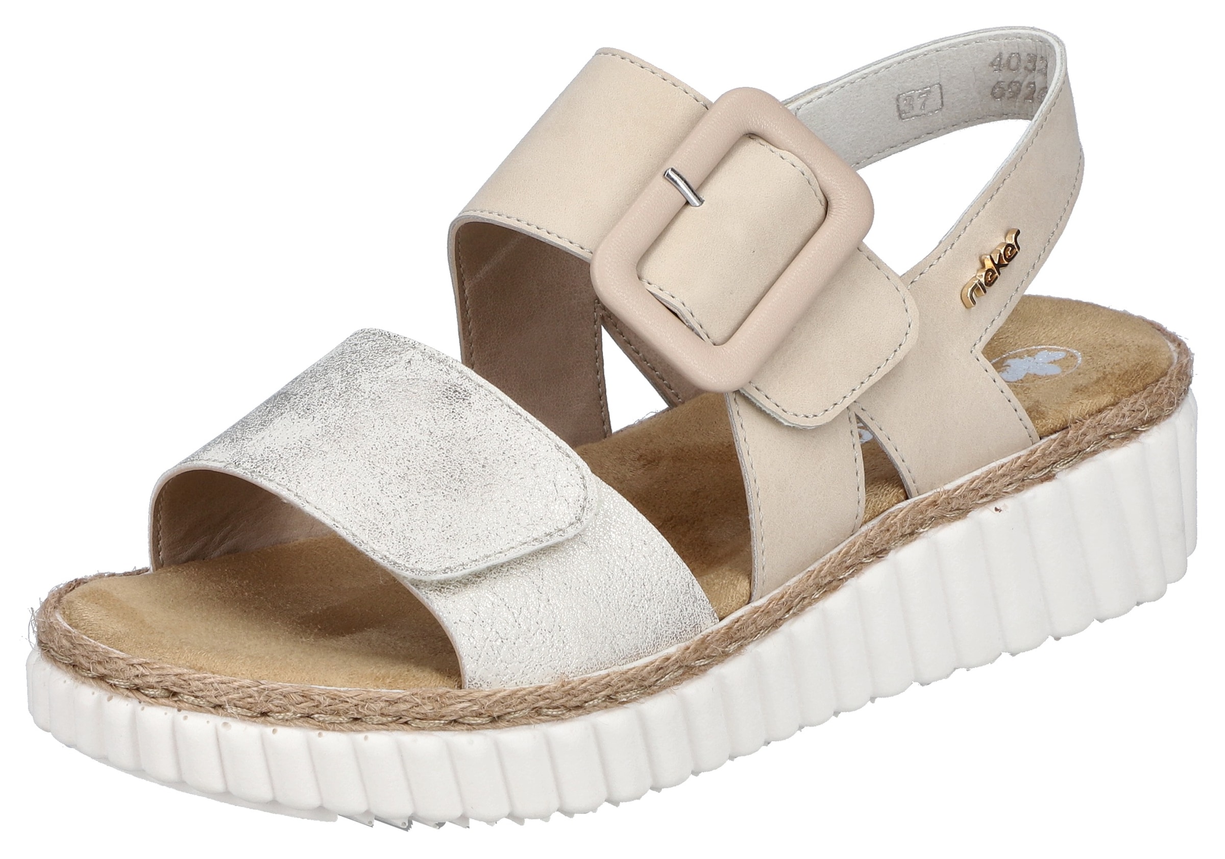 Rieker Plateausandale  , Sommerschuh, Sandalette, Keilabsatz, in bequemer Form