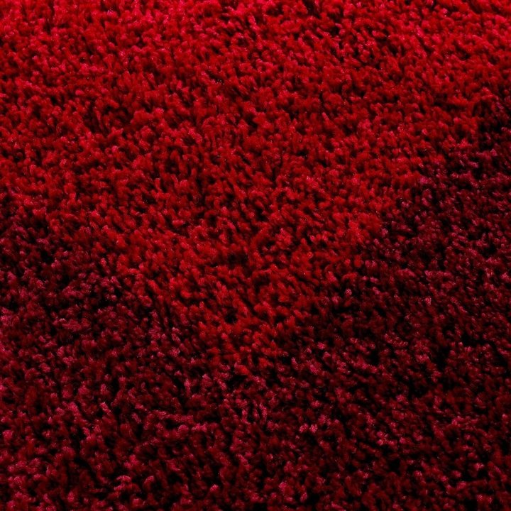 Rond Hoogpolig vloerkleed - Edge Rood