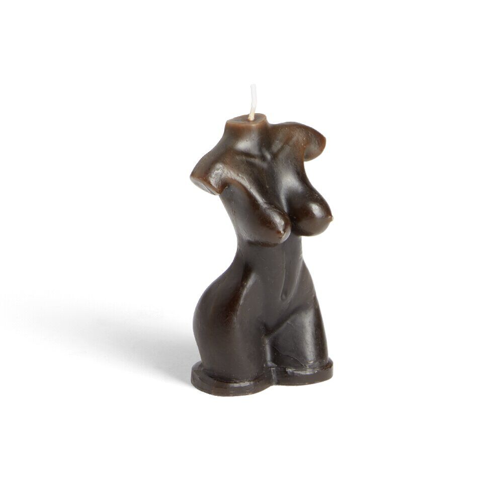 Bougie buste noir 5x3,5xH7,5cm