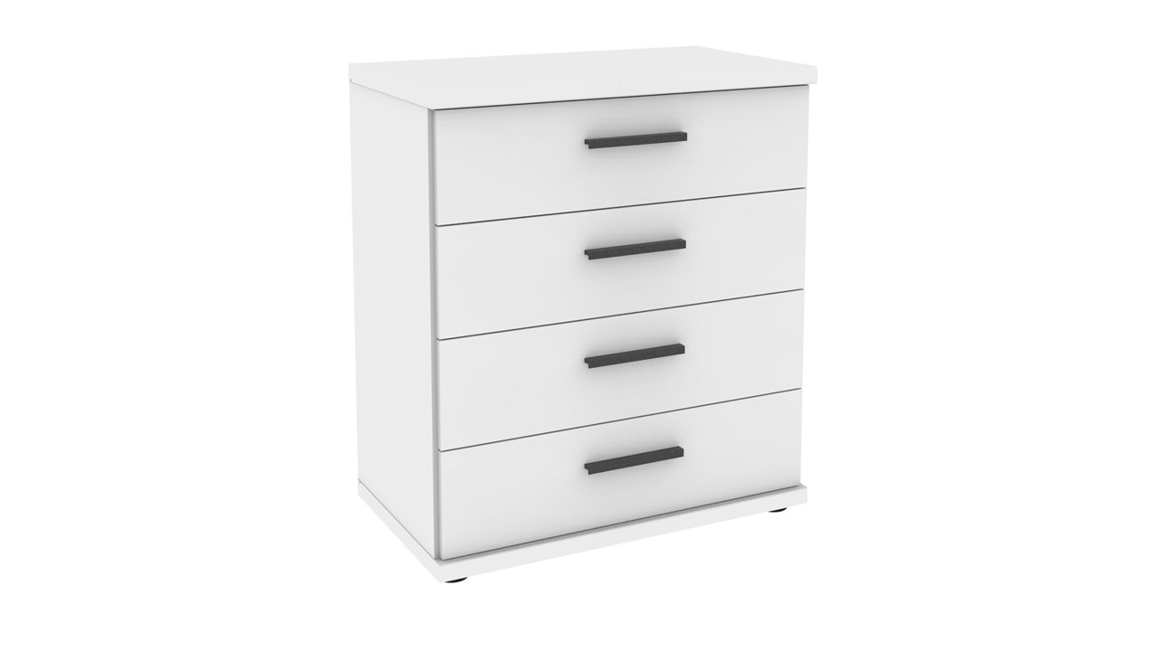 Commode Chateau met 4 laden wit