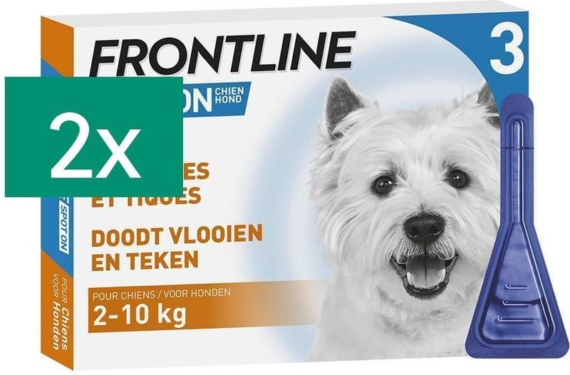 Frontline Spot-on Hond S 2-10kg Pipet 2x3 stuks