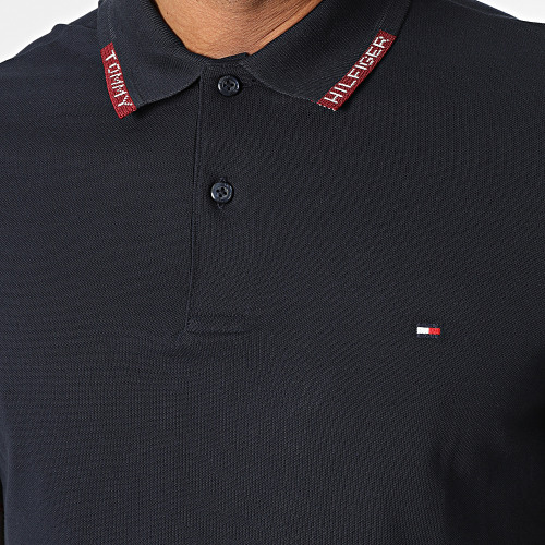 Polo Manches Courtes Collar Placement 0774 Bleu Marine