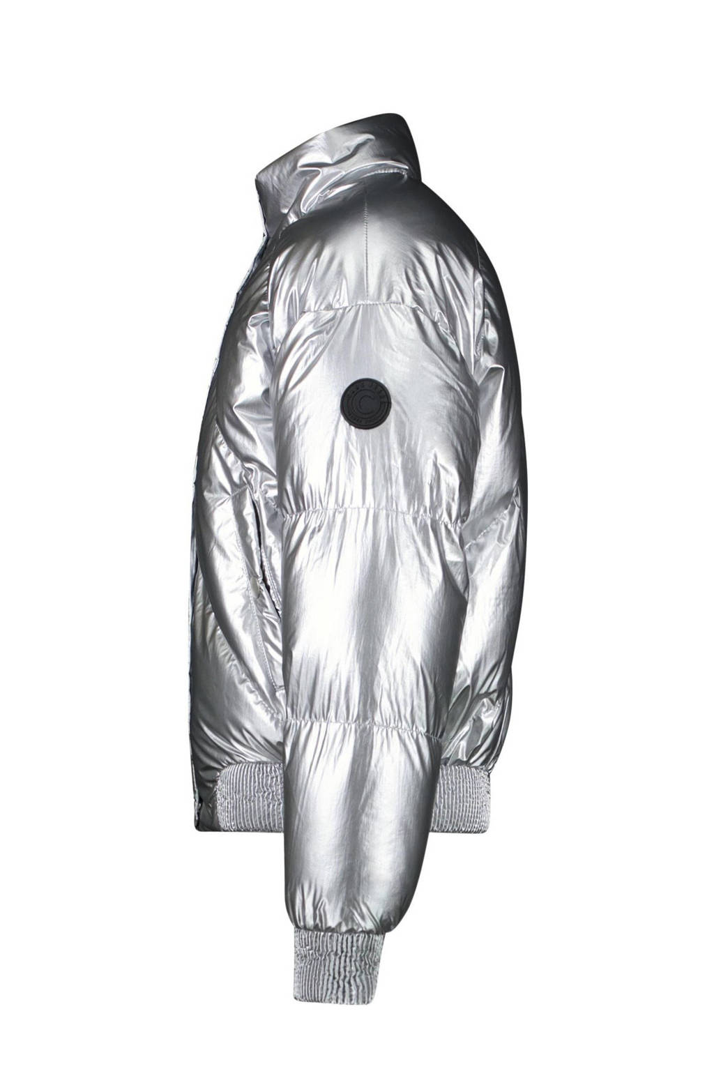 Cars metallic gewatteerde winterjas SILLY zilver