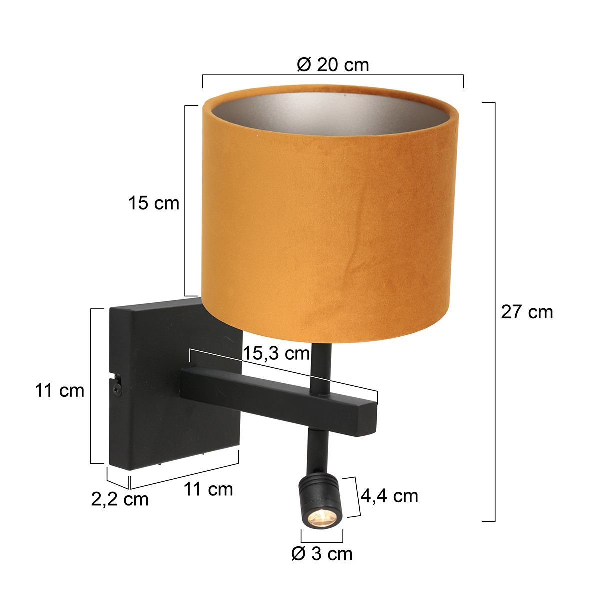 Wandlamp Stang