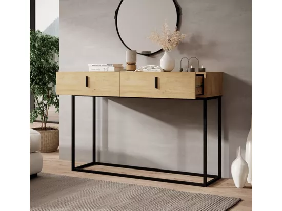 Meuble d'entrée pour Hall d'entrée Couloir en Safir avec 120x36,8x83,6cm Aron