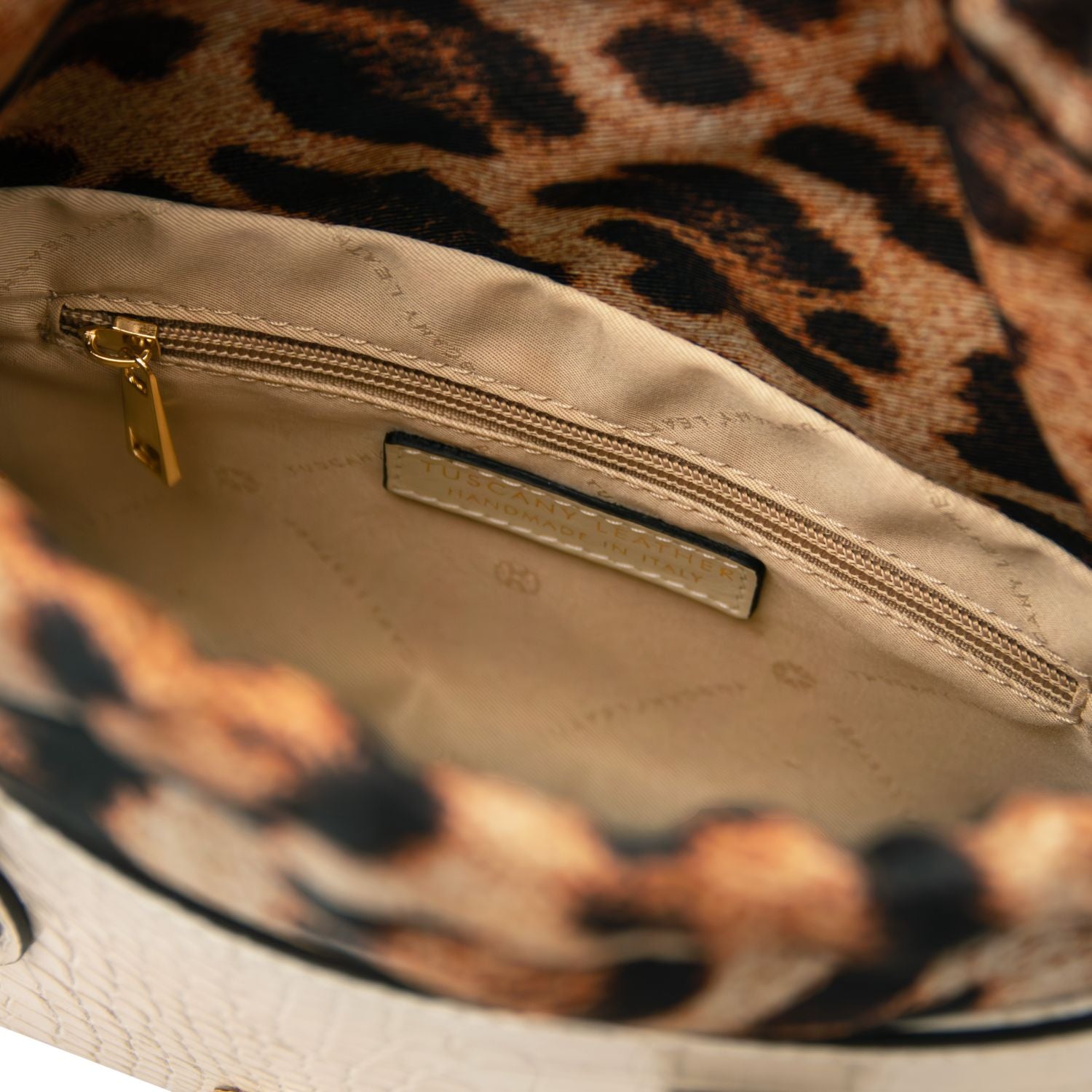 TL142510 – Croque – Croc print leren Handtas