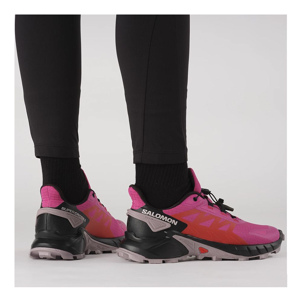 Salomon SUPERCROSS 4 - Chaussures trail Femme very berry