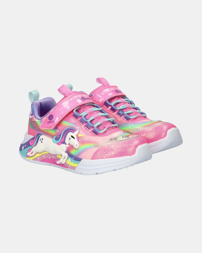 Skechers Unicorn Chaser Klittenbandschoenen  - roze