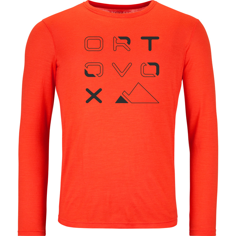 Ortovox Herren 185 Merino Brand Outline Longsleeve