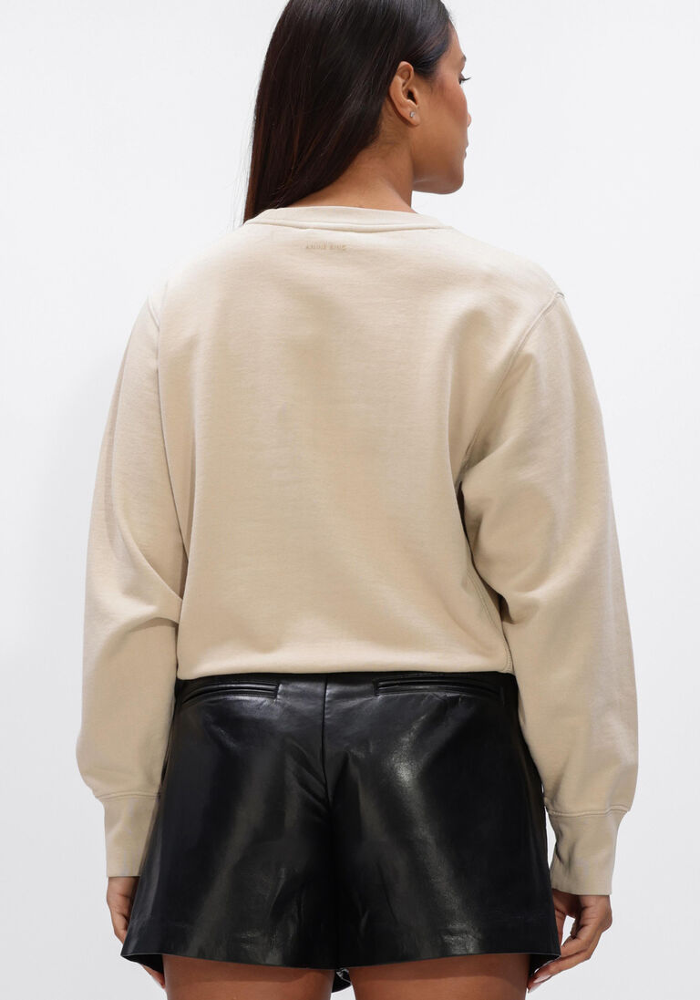 beige anine bing truien/vesten harry shrunken sweatshirt paris beige