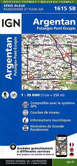 IGN - 1615 SB ARGENTAN PUTANGES 1 25 000