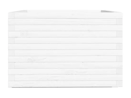 Jardinière bac lit surélevé bois blanche 70 x 70 x 49.5 cm 02_0037825