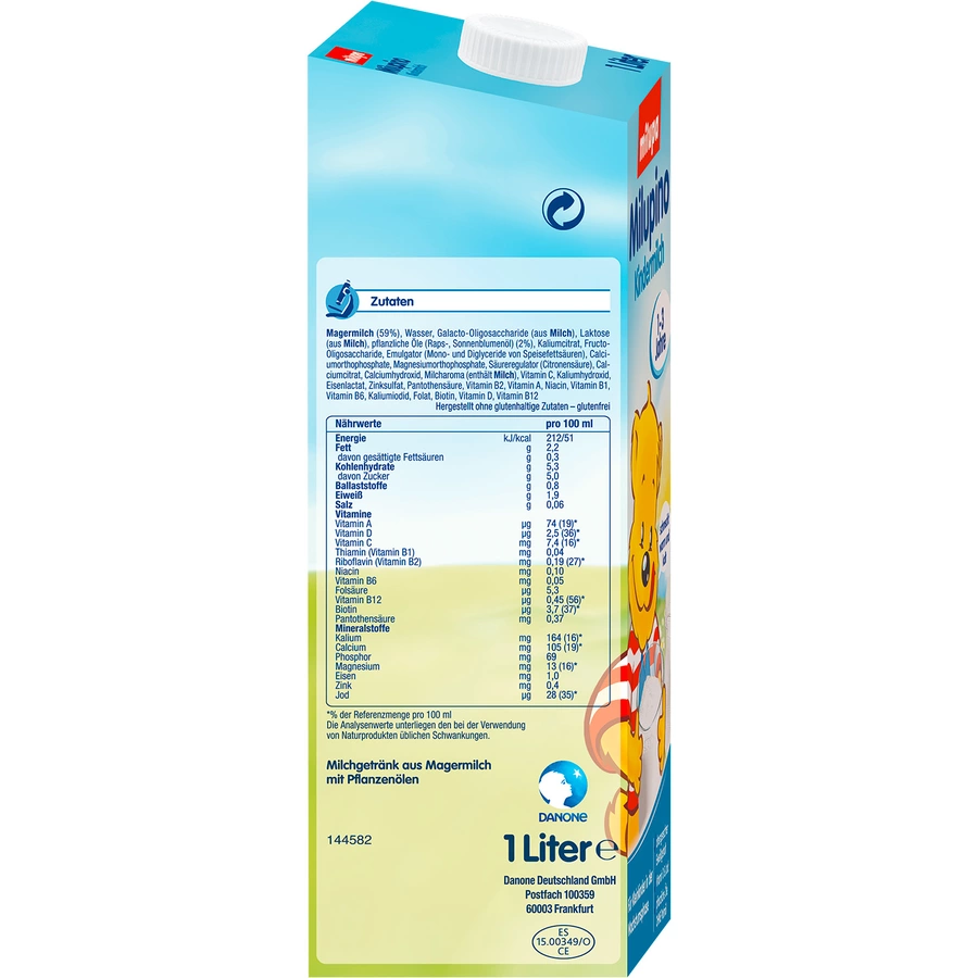Milupa Kindermilch Milupino trinkfertig 6 x 1 l 1 bis 3 Jahre